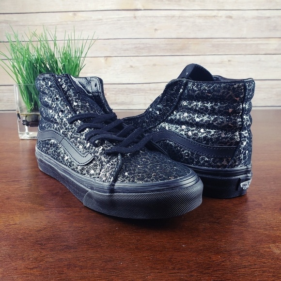 Vans Shoes - 🆕️ Van's Sk8 Hi Slim Black/Metallic Leopard 